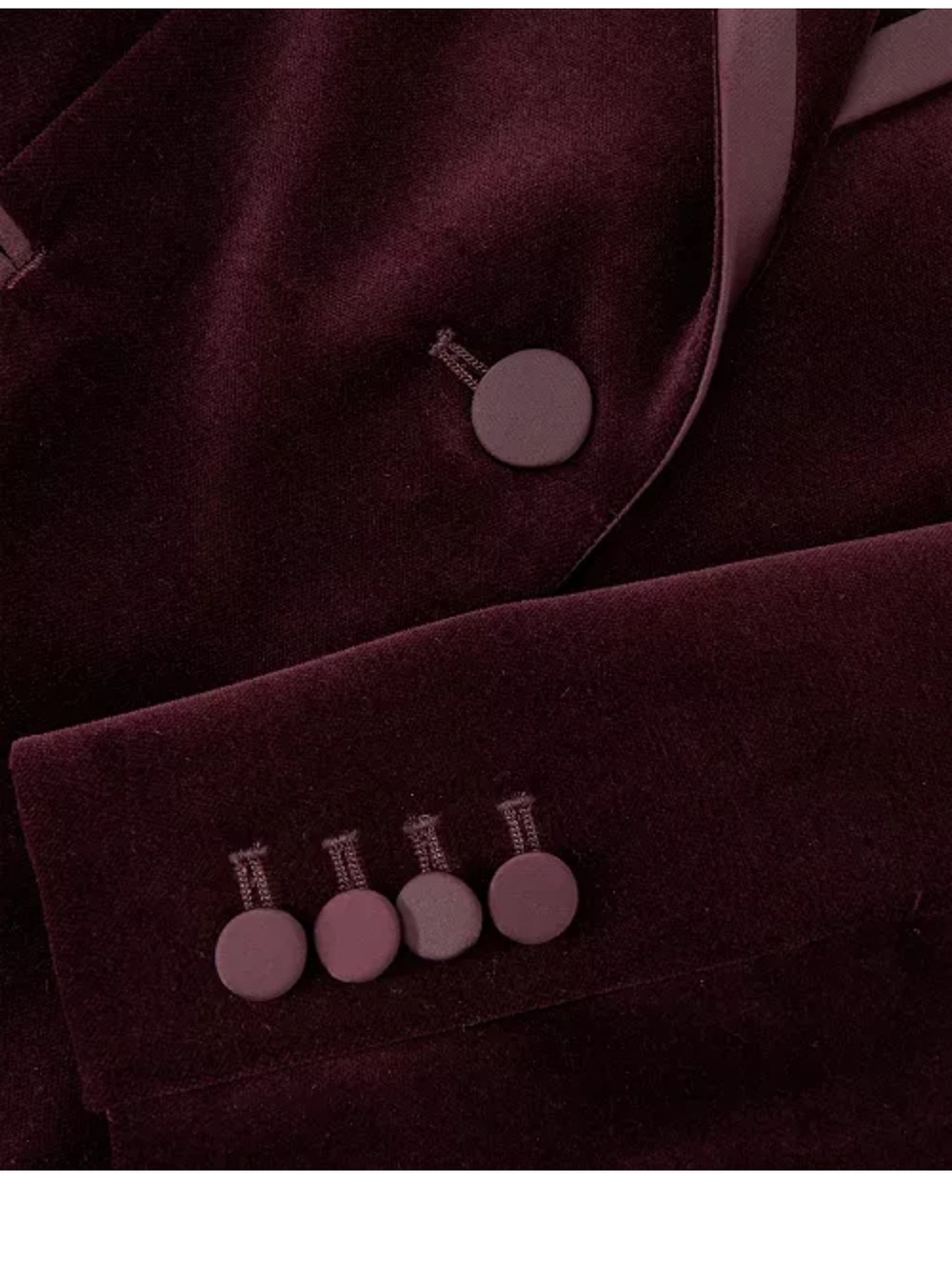 REISS Velvet Suit in Burgendy - Picture 5 of 11